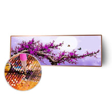 Lade das Bild in den Galerie-Viewer, Lila Baum - voller runder Diamant - 80x30cm