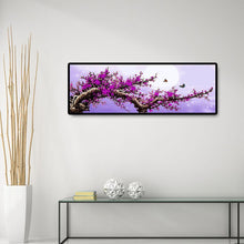 Lade das Bild in den Galerie-Viewer, Lila Baum - voller runder Diamant - 80x30cm