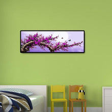 Lade das Bild in den Galerie-Viewer, Lila Baum - voller runder Diamant - 80x30cm
