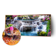 Lade das Bild in den Galerie-Viewer, Bergblick Landschaft - voller runder Diamant - 80x40cm