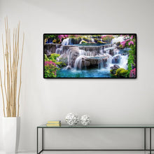 Lade das Bild in den Galerie-Viewer, Bergblick Landschaft - voller runder Diamant - 80x40cm