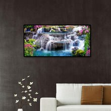 Lade das Bild in den Galerie-Viewer, Bergblick Landschaft - voller runder Diamant - 80x40cm