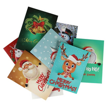 Lade das Bild in den Galerie-Viewer, 8pcs/set Christmas Greeting Cards Diamond Painting