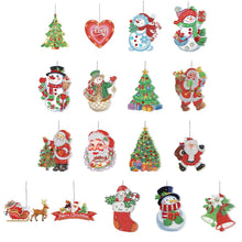 Lade das Bild in den Galerie-Viewer, 5D Weihnachten Diamant Malerei Hängeleuchte Festliche Strass Lampe Anhänger Kits
