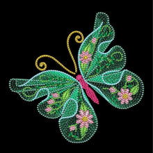 Lade das Bild in den Galerie-Viewer, Schmetterling-Kristall-Rhinestone-Diamant-Malerei(30*30CM)
