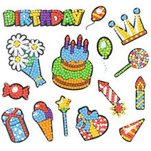 Lade das Bild in den Galerie-Viewer, 14pcs-Birthday Cake-Diy Handwerk Aufkleber