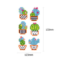 Lade das Bild in den Galerie-Viewer, 6pcs-Cactus-Diy Handwerk Aufkleber