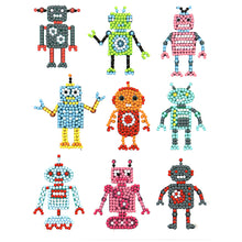 Lade das Bild in den Galerie-Viewer, 9pcs-Hyperactive Robot-Diy Handwerk Aufkleber