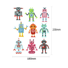 Lade das Bild in den Galerie-Viewer, 9pcs-Hyperactive Robot-Diy Handwerk Aufkleber