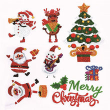 Lade das Bild in den Galerie-Viewer, 9pcs-Christmas Present-Diy Handwerk Aufkleber
