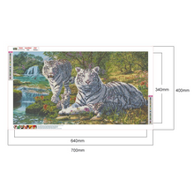 Lade das Bild in den Galerie-Viewer, Tiger - Vollständige runde / quadratische Diamantmalerei (70 * 40 cm)