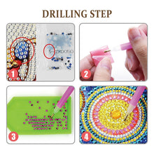 Lade das Bild in den Galerie-Viewer, 5x DIY Diamant Malerei Schlüsselanhänger niedliche Cartoon Stickerei Hand Handwerk
