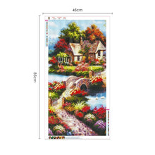 Lade das Bild in den Galerie-Viewer, Landschaft - voller runder Diamant - 85x45cm