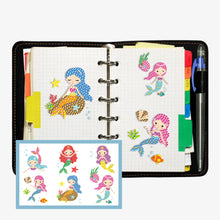 Lade das Bild in den Galerie-Viewer, 6pcs-Mermaid-Diy Handwerk Aufkleber
