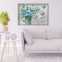 Lade das Bild in den Galerie-Viewer, Blumen-Vollbohrer Rundbohrer-50x40cm-Diamantmalerei