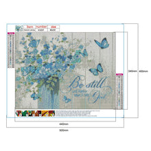 Lade das Bild in den Galerie-Viewer, Blumen-Vollbohrer Rundbohrer-50x40cm-Diamantmalerei