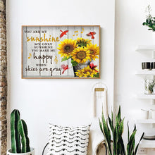 Lade das Bild in den Galerie-Viewer, Blumen-Vollbohrer Rundbohrer-50x40cm-Diamantmalerei