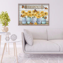 Lade das Bild in den Galerie-Viewer, Blumen-Vollbohrer Rundbohrer-50x40cm-Diamantmalerei