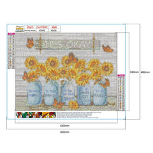 Lade das Bild in den Galerie-Viewer, Blumen-Vollbohrer Rundbohrer-50x40cm-Diamantmalerei