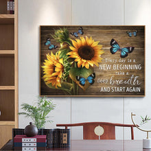 Lade das Bild in den Galerie-Viewer, Blumen-Vollbohrer Rundbohrer-50x40cm-Diamantmalerei