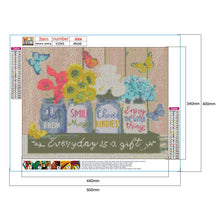 Lade das Bild in den Galerie-Viewer, Blumen-Vollbohrer Rundbohrer-50x40cm-Diamantmalerei