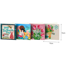 Lade das Bild in den Galerie-Viewer, 4pcs/Set-Holiday-Diamond Grußkarten
