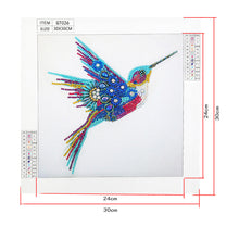 Lade das Bild in den Galerie-Viewer, Kolibri-speziell geformte Kristalldiamantmalerei-30 * 30cm