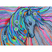 Lade das Bild in den Galerie-Viewer, Pferd-speziell geformtes Kristalldiamant-Gemälde-40*30cm