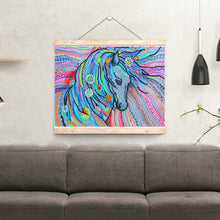 Lade das Bild in den Galerie-Viewer, Pferd-speziell geformtes Kristalldiamant-Gemälde-40*30cm