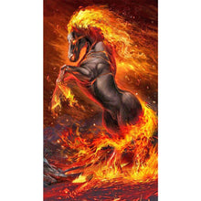 Lade das Bild in den Galerie-Viewer, Flame Horse-Full Drill Diamond Painting-40x70cm