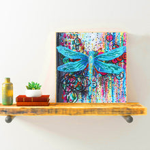 Lade das Bild in den Galerie-Viewer, Libelle-speziell geformtes Kristalldiamant-Gemälde-30*30cm