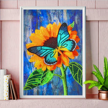 Lade das Bild in den Galerie-Viewer, Schmetterlings-Sonnenblume-speziell geformtes Kristalldiamant-Gemälde-30*40cm