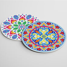 Lade das Bild in den Galerie-Viewer, 8 Stück/Set + 1 Ablageregal-Mandala-Acryl Diamond Untersetzer