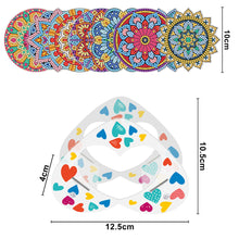 Lade das Bild in den Galerie-Viewer, 8 Stück/Set + 1 Ablageregal-Mandala-Acryl Diamond Untersetzer