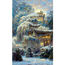 Lade das Bild in den Galerie-Viewer, Landschaftsblumen-Vollbohrer-Diamantmalerei 40x70cm
