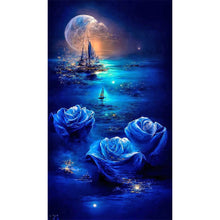 Lade das Bild in den Galerie-Viewer, Wassertropfen-Blumen-Vollbohrer-Diamantmalerei-40x70cm