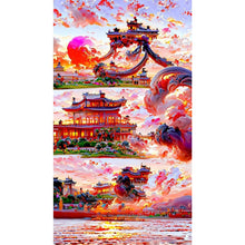 Lade das Bild in den Galerie-Viewer, Wassertropfen-Blumen-Vollbohrer-Diamantmalerei 40x70cm