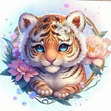 Lade das Bild in den Galerie-Viewer, Blumen-Tiger-Voller Bohrer Diamond Painting
