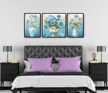 Lade das Bild in den Galerie-Viewer, Blaue Vase 5d voller runder Diamant - 92x45cm