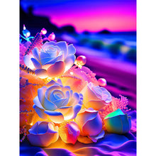 Lade das Bild in den Galerie-Viewer, Kristallrose am Meer-Vollbild Diamond Painting-30x40cm