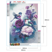 Lade das Bild in den Galerie-Viewer, Kolibri-Blume-Vollbild Diamond Painting-30x40cm