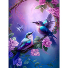 Lade das Bild in den Galerie-Viewer, Kolibri-Blume-Vollbild Diamond Painting-30x40cm