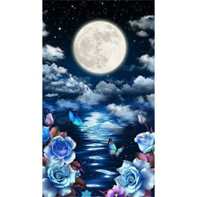 Lade das Bild in den Galerie-Viewer, Mondlicht-Schmetterlings- Vollbild Diamond Painting-40x70cm