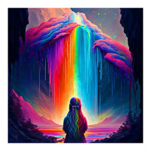 Lade das Bild in den Galerie-Viewer, Regenbogen Madchen-Voller Diamond Painting-30x30cm