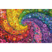 Lade das Bild in den Galerie-Viewer, Regenbogenstrudel-Blumenstrauch-Voller Diamond Painting-70x50cm-Large Size