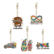 Lade das Bild in den Galerie-Viewer, 6pcs/Set-Butterfly/Wing-Double Side Drill-Diamond Schlüsselanhänger