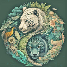 Lade das Bild in den Galerie-Viewer, Tai Chi Tiger-Full Round Diamond Painting-40x40cm