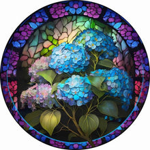 Lade das Bild in den Galerie-Viewer, Buntglas Flower-VollerDiamond Painting-35x35cm