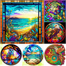 Lade das Bild in den Galerie-Viewer, Buntglas Animal-VollerDiamond Painting-30x30cm