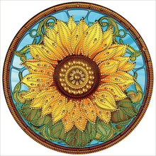 Lade das Bild in den Galerie-Viewer, Buntglas-Sonnenblumen-Teil-Special Diamond Painting-30x30cm